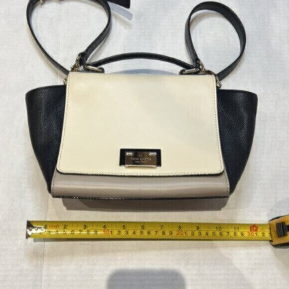 Kate Spade  Laurel Magnolia Park color blocked satchel crossbody saddle bag - Picture 4 of 16